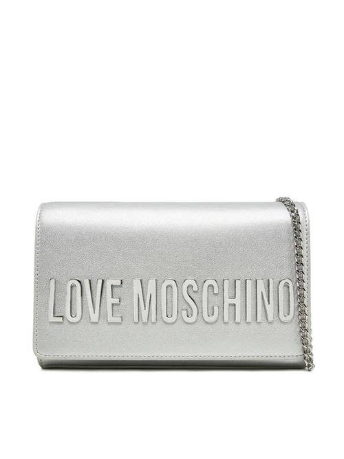 BORSA PU GRS METALLIC SILVER LOVE MOSCHINO | JC4103PP1MKD1/96B